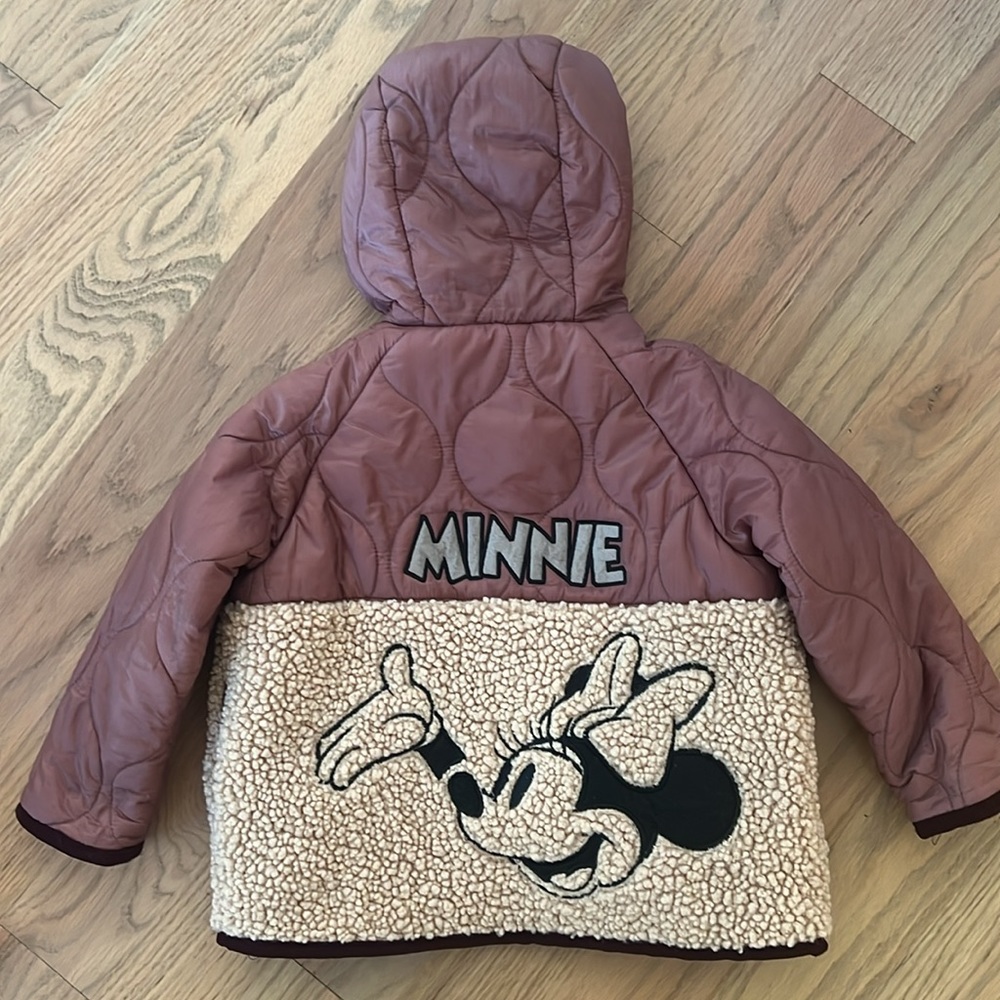 Zara X Disney Minnie Mouse Fleece Lined Car Coat